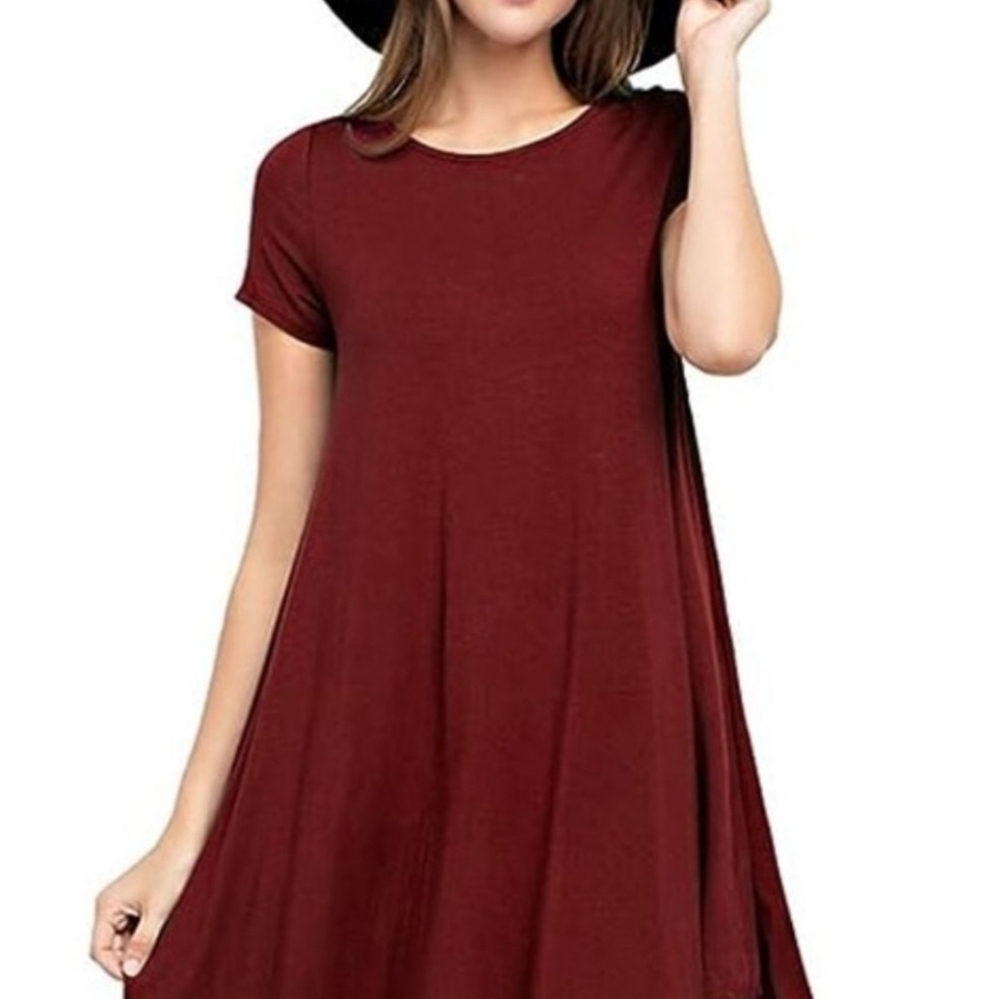 Vibe Sportswear Tshirt Dress Short Sleeve Pullon Black Above Knee Womens 2X - Picture 2 of 11